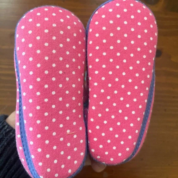 Gymboree Pink Mary Jane Baby Shoes with Teal Trim and Cat Face - Picture 6 of 11